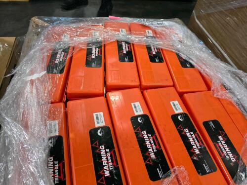 Pallet of warning triangles