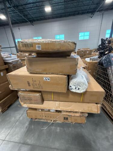 Cornhole game, sofa, sofa pieces, miscellaneous furniture
