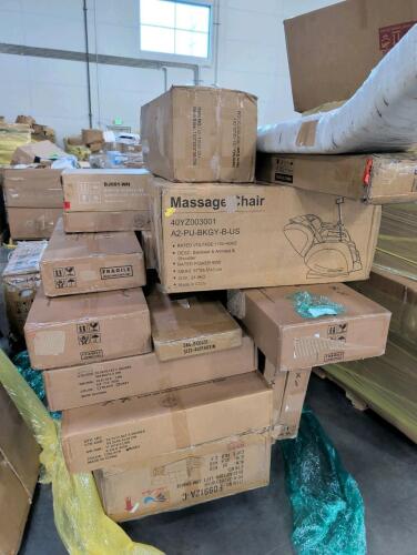 Storage box, mattress 12 inch queen, massage chair piece, left arm CHAISE, & More