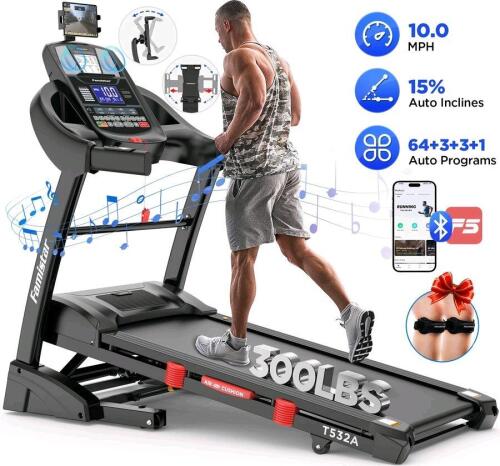 Six treadmills T532A and one mattress,