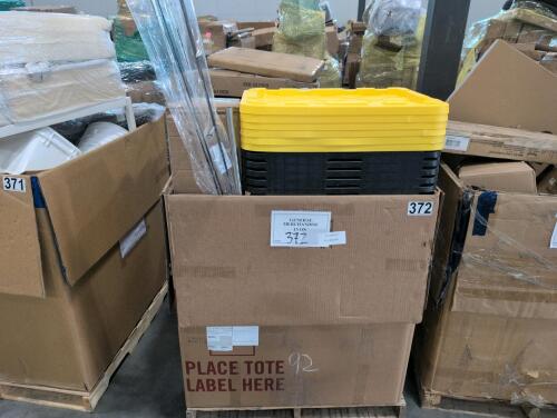 Storage totes, fishing poles, splitter cables, drain covers, mini docking stations, USB power cords, paper towels, & More