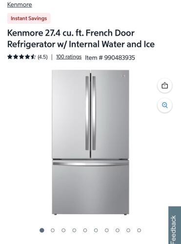 Kenmore French door refrigerator