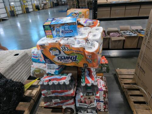Paper towels, water, iced tea, premier protein, Gatorade, & More