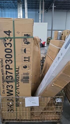 Gazebo top piece, misc furniture, gym equipment,