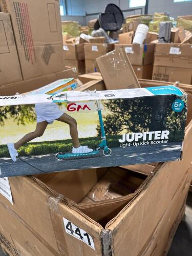 family pool, cuties diapers, sport relay goggles, Jupiter light up kick scooter, easy compact cordless blower and more