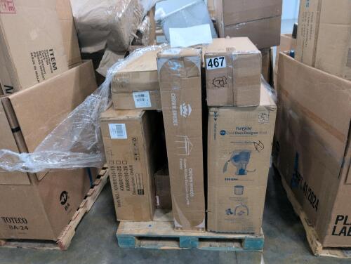 Crown shades, chair, director chair, mattress, box spring , d 200 sidekick, and more