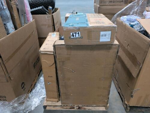 swimming pool, misc furniture, storage cabinet, auto parts