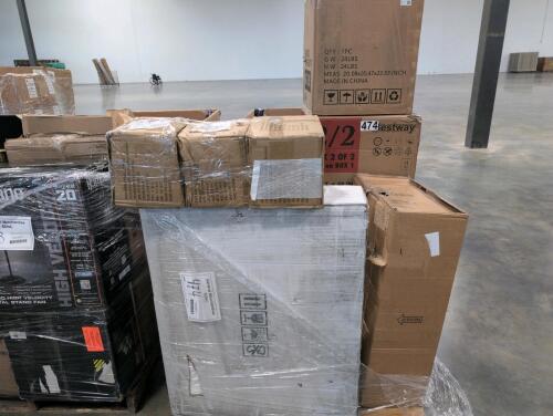 Beverage refrigerator, box 2/2 swimming pool large travel case with platinum pump and parts, peak boot scrubber, sink& More