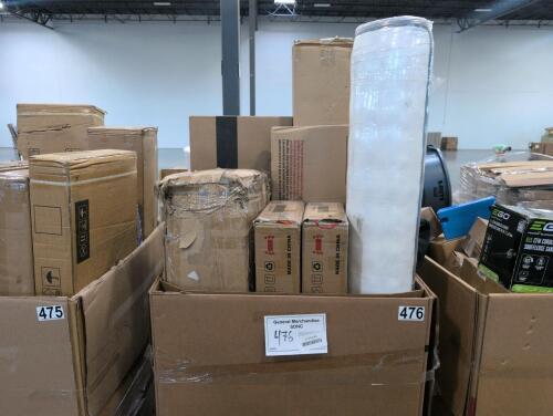 Mattress, trampoline pad, miscellaneous furniture, closet made, & More