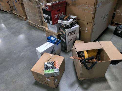Saddle, blender, safe box, golf balls, helmets, z1r Solaris helmet, crimson trace brush line scope, golf balls, Xbox go chameleon sports camera,& More
