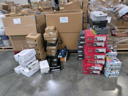 Shoes:(approximately 48 pair)TOPO athletic, Aldo, Alpine stars, vans, new balance, Justin, Watson, hello Kitty and friends, Timberland, & More