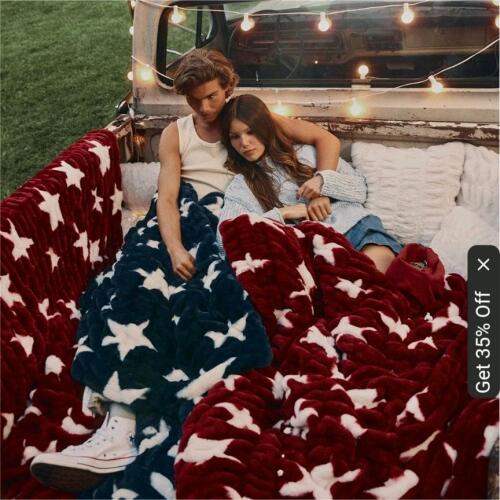 Lola blanket original Star-Spangled Navy medium 50x60"