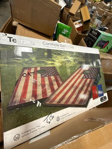 Crown shades, PERRAEN cornhole game set, misc furniture, Tuffy Electric, & More