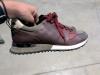 Leather Monogram Sneakers Louis Vuitton G0 0144 Shoes Run Away Burgundy, authentic size 7.5 - 2