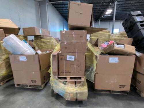 One piece toilet, automotive part, multiple mattresses, storage box, reclining sofa piece, & More