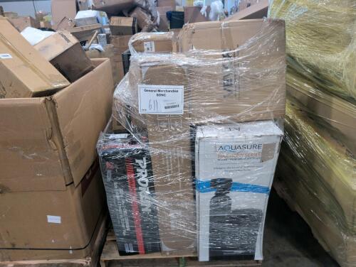 Pro-Run two-cycle chainsaw, aqua sure Harmony series water softener (not the resin tank), vevor item, box one of two trampoline, children's ride on car, and more