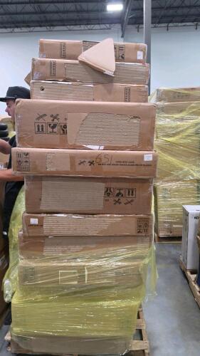 pallet of deck boxes