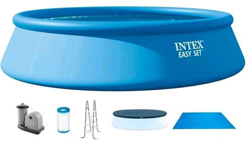 Mattress, Intex easy set up 18' x 4' swimming pool, bedframe, right arm sofa, queen bed base & More