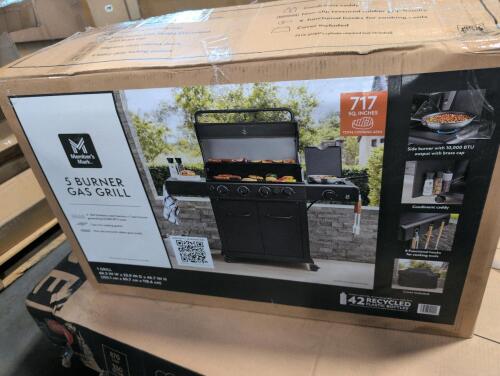 Five burner gas grill, KETERXXL wood deck box