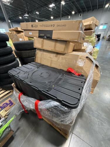 Intex pump, FENGE, tires, mobility scooter complete?, Monitor riser, bright line counter display, and