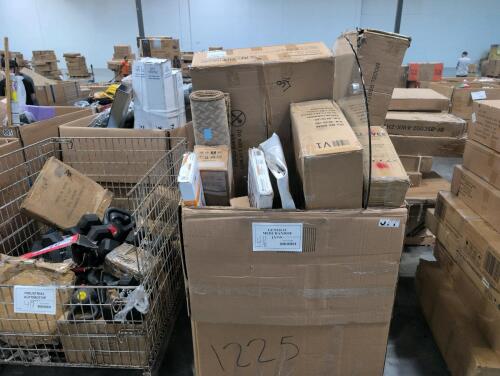 Rug, flooring planks, paper towels, glass table top, miscellaneous furniture, side table, weed barrier, fan, & More