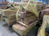 4 rolled mattresses, white sofa bed, and deck boxes - 3