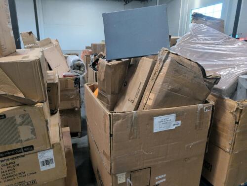 Metal table, hosing, national public seating chairs, closet organizer, storage container, & More