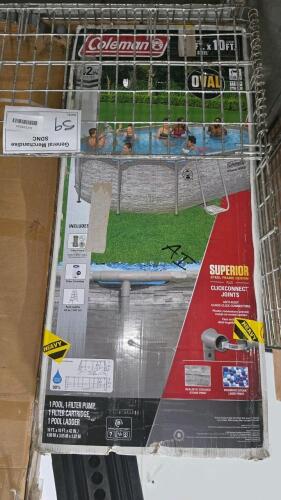 Multiple swimming pools, speed bump