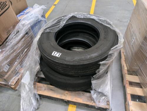 Two large semi style tires