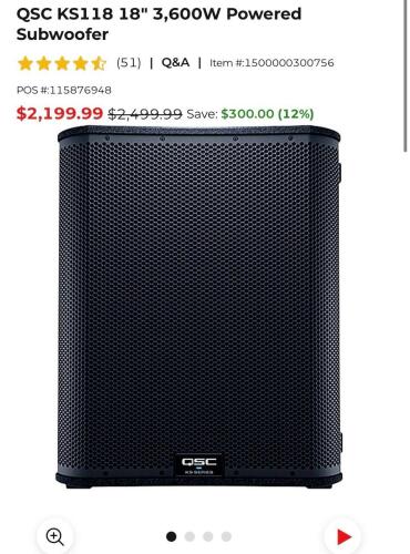 QSC KS KS118 subwoofer