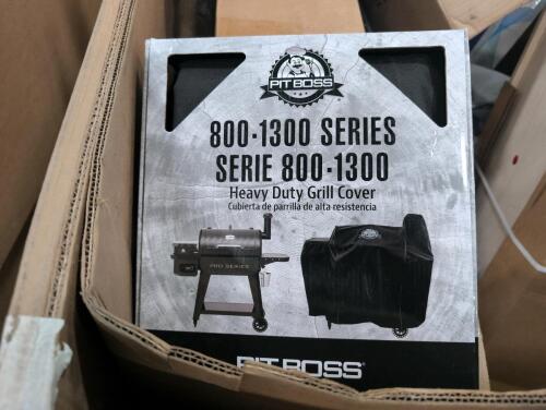 Hug in a box, fishing pole, pit boss grill cover, cabinet, gloves, books, coffee filters, rug, pizza pad, & More