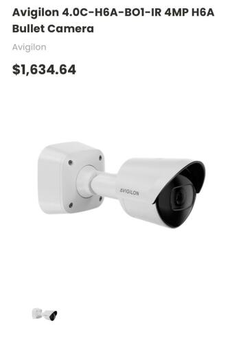 Avigilon 4.0C-H6A-BO1-IR bullet camera