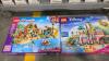 Legos: Disney princess castle, friends, family, vacation, beach, resort