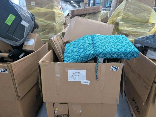 Cushions, toner, thread, hp laser jet, computer desk, Woodstock chimes and more