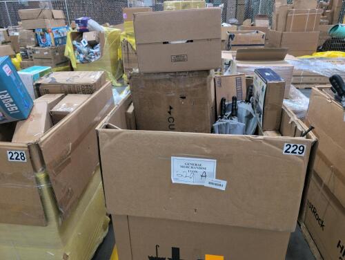Umbrellas, bounty paper towel, current, mop and more