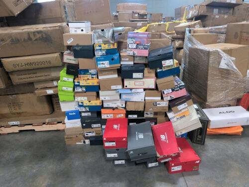 Shoes(approximately 74 pair) New Balance, Sam Edelman, Columbia, Steve Madden, Hunter, Aldo, Skechers, cole haan, Johnston and Murphy, tecovas and more