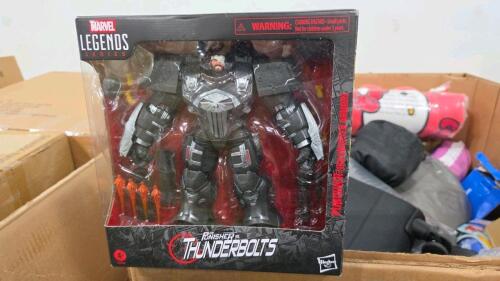 Marvel legends the punisher thunderbolts multiple units, kids bedding, TARGUS bag, Hydro flask, tennis balls, reflex ball, MAT, Laguna backpacks, weighted blanket, undergarments, and more