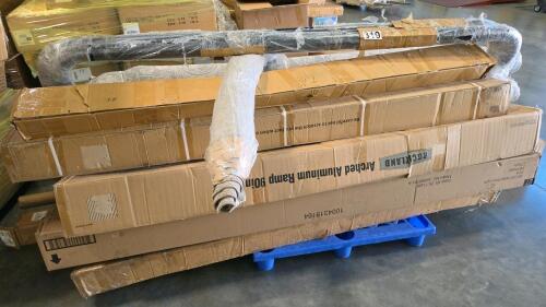 Arched aluminum ramp 90 inch, strip lights, NVENT straight section, Rugs, weight bars, and more
