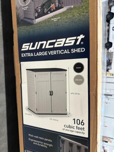 Suncast extra large vertical shed