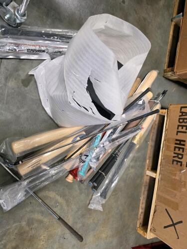 high end, luggage, tennis racket, multiple MLB custom bats, pop maet figure, Canon image class and other items