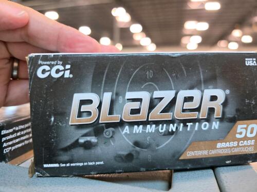 Shelf of blazer ammunition 45 auto