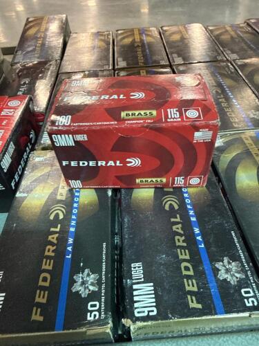 Shelf of 9 mm federal