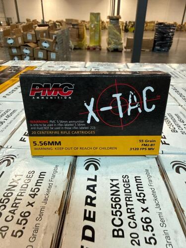 Shelf of 5.56&times;45, PMC and federal