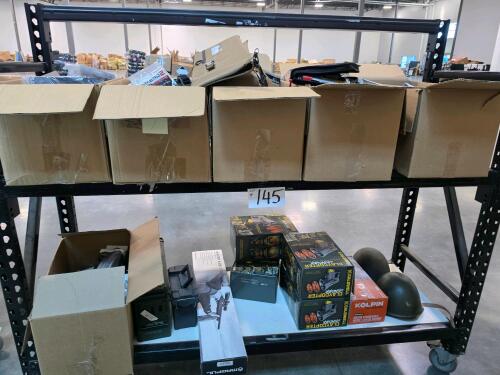 misc rolling rack, ar15 carbine kits, helmets, hunter stock, magazines and more