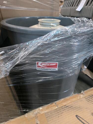 Garbage can, sand filter container, plastic buckets, LED lights, & More