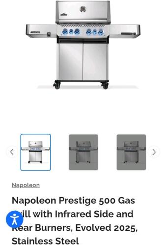 Napoleon prestige p500rsibpss-3 grill