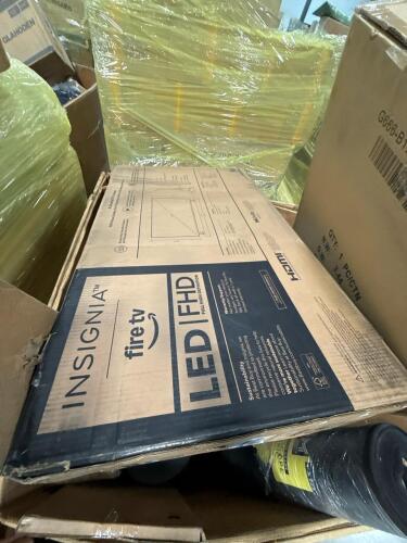 40 inch insignia TV, furniture, rolled material, office paper, rug, & More