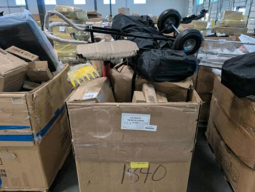 Dolly, rakes, buckets , canopy, extension pole, blinds, misc furniture