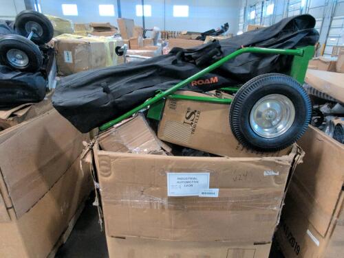 Large dolly, industrial/automotive, roam product, rolled paper, rug pad, JS traveler and more