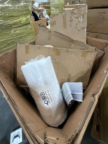 Miscellaneous pallet, cookware, rug, rolled mattress, & More